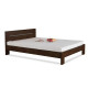 Mayfield Sheesham Wood Queen Size Platform Non Storage Bed (Walnut)