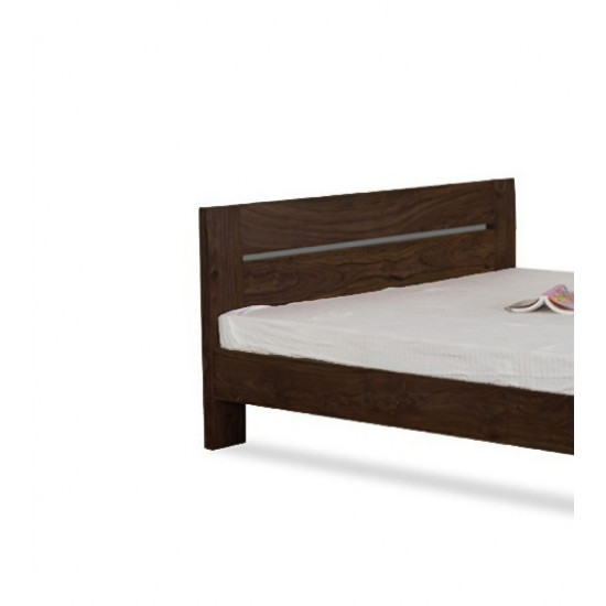 Mayfield Sheesham Wood Queen Size Platform Non Storage Bed (Walnut)