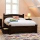 Angel Furniture Jodhpuri Solid Sheesham Wood Double Bed Storage Queen Size (Standard, Walnut Finish) Angel Furniture Jodhpuri Solid Sheesham Wood Double Bed Storage Queen Size (Standard, Walnut Finish)