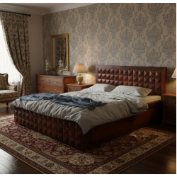 Majesta Diamond Sheesham Wood Bed, (Box Storage King and Queen Size) 3 Year Warranty