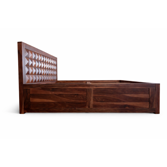 Majesta Diamond Sheesham Wood Bed, (Box Storage King and Queen Size) 3 Year Warranty