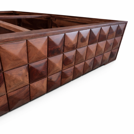 Majesta Diamond Sheesham Wood Bed, (Box Storage King and Queen Size) 3 Year Warranty