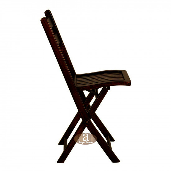 Angel's Sheesham Wood folding chair | Solid Wood Chair | Dining Chair | Outdoor chair for adults (Walnut)