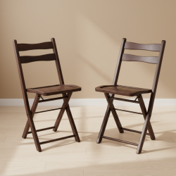 Sheesham Wood Foldable Dining Chairs Set of 2 