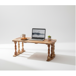 Sheesham Wood Breakfast Serving Bed Table / Laptop Table 24X12X9 Inch LxWxH in Natural Finish