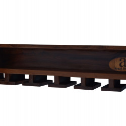 Wall Mounting Sheesham Wood Wine Rack - Walnut Finish