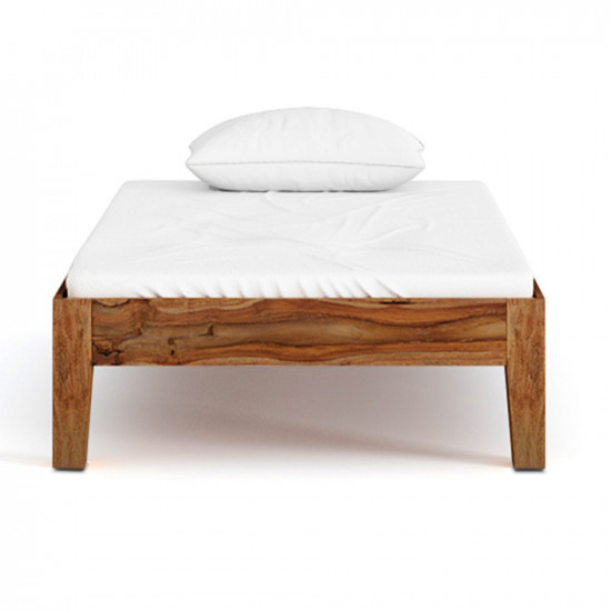 Adana Sheesham Wood Simply Designed Handmade Single bed (Honey)