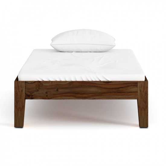 Adana Sheesham Wood Simply Designed Handmade Single bed (Walnut)