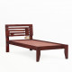 Livingston Solid Sheesham Wood Handmade Modern Single bed (Honey)