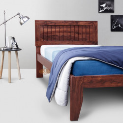 Rotorua Solid Sheesham Wood Handmade Modern Single bed (Honey)