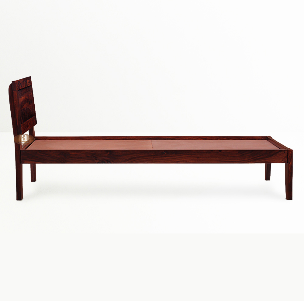 Angel's Rotorua Solid Sheesham Wood Handmade Modern Single bed (Walnut)