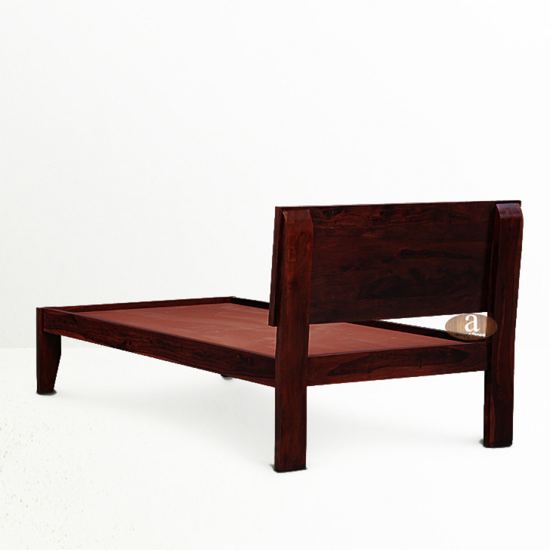 Angel's Rotorua Solid Sheesham Wood Handmade Modern Single bed (Walnut)