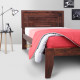 Lacrose Solid Sheesham Wood Handmade Modern Single bed (Honey)