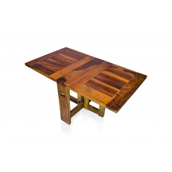 Foldable Coffee Table (Honey Finish) Plain Top